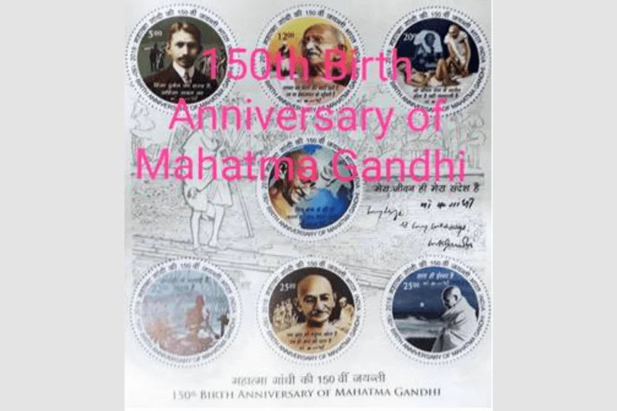 India Post Issued Stamps on 150th Birth Anniversary of Mahatma Gandhi