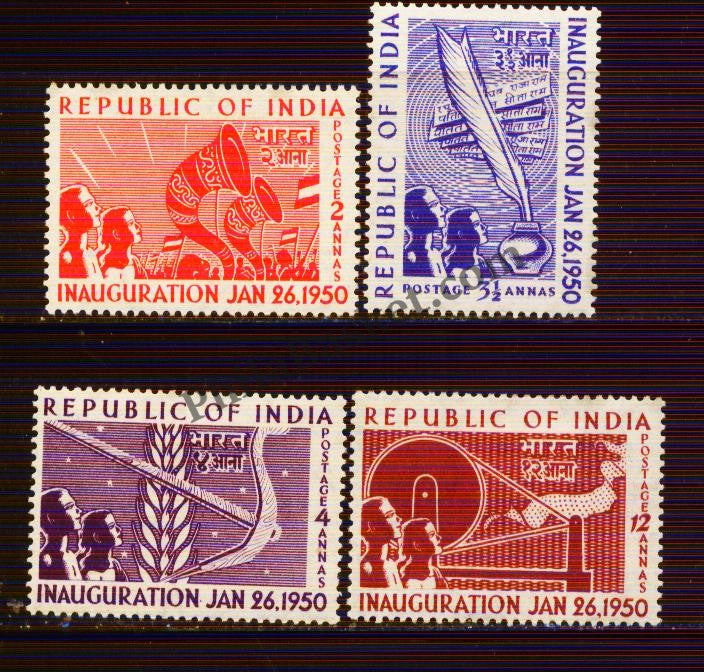 #YP04 1950 Complete Year Pack Mint INDIA – Full Set (4 Stamps)