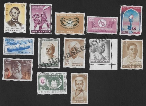 #YP18 1965 Complete Year Pack Mint INDIA - Full Set (13 Stamps )