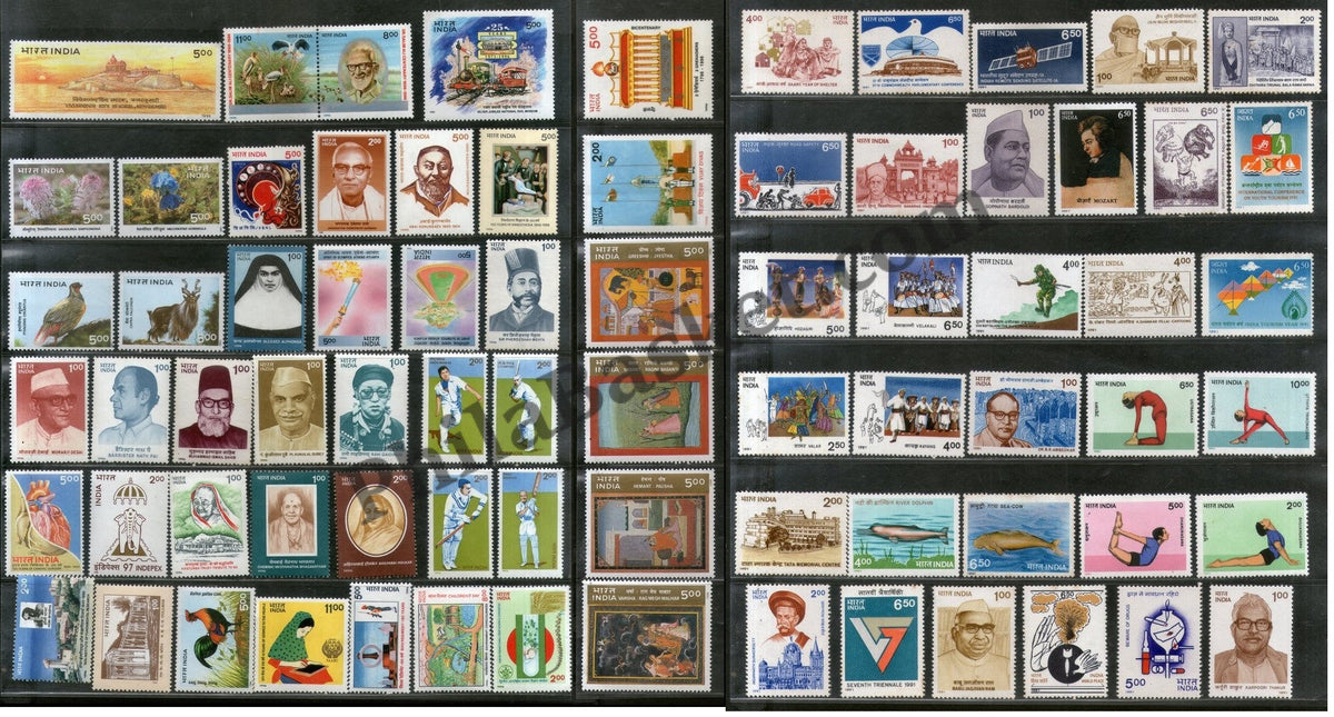 #YP44 1991 Complete Year Pack Mint MNH INDIA - Full Set (56 Stamps )