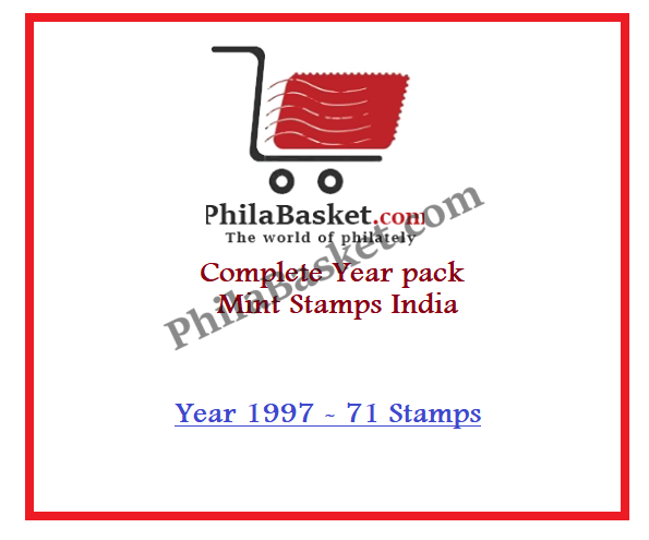 #YP50 1997 Complete Year Pack Mint INDIA - Full Set (71 Stamps )