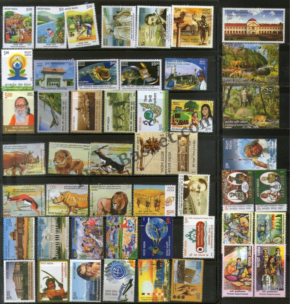 #YP68 2015 Complete Year Pack Mint MNH "Official" INDIA - Full Set (49 Stamps )