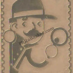 #ASL01 - I Am Philatelist - Beautiful Golden Matel Stiker - INDIA - 2023