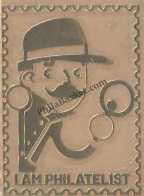 #ASL01 - I Am Philatelist - Beautiful Golden Matel Stiker - INDIA - 2023