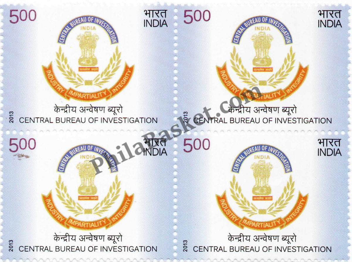 #BK1693 - Central Bureau of Investigation- Block of four India MNH - 2013
