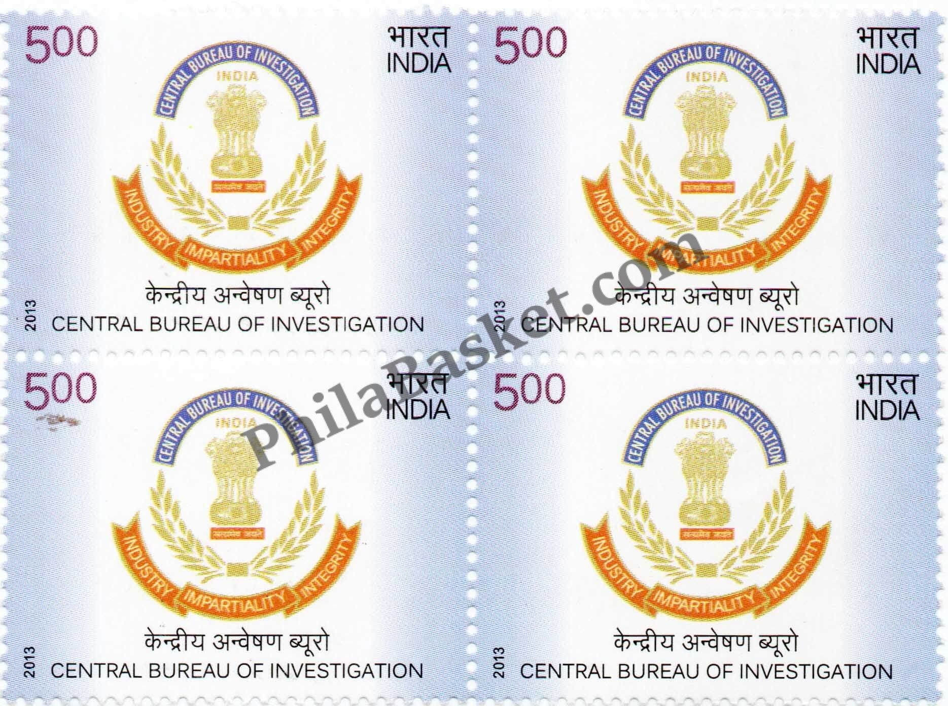 #BK1693 - Central Bureau of Investigation- Block of four India MNH - 2013