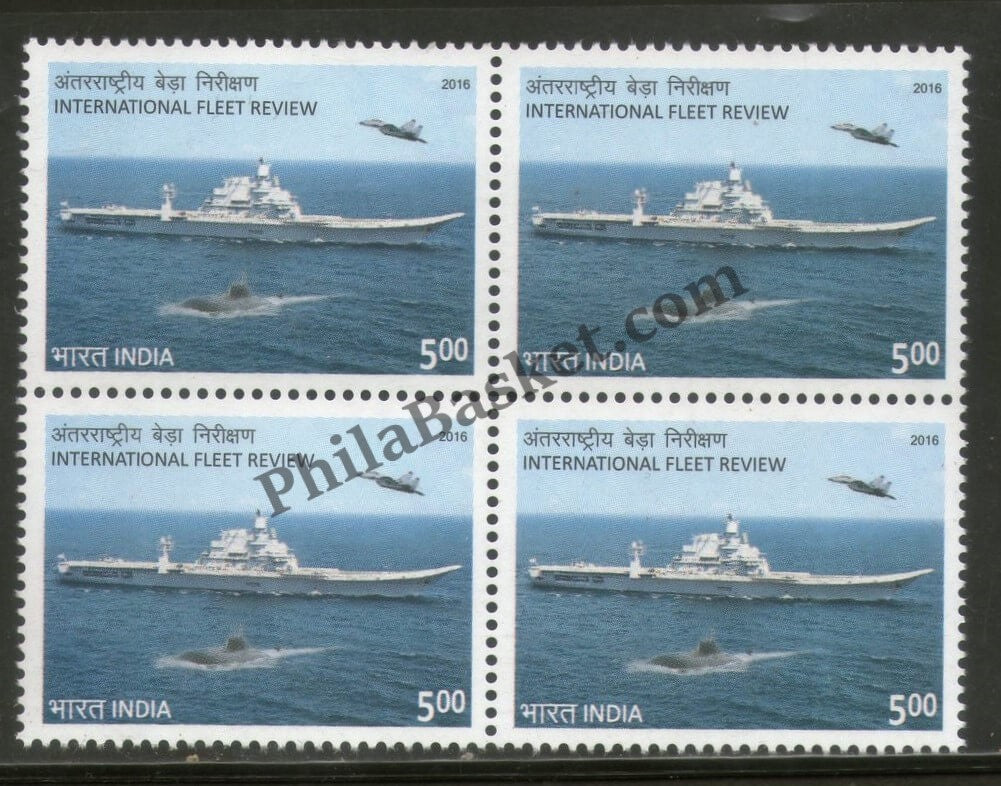 #BK1760 - International Fleet Review- Block of four India MNH - 2016