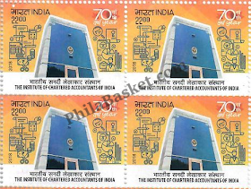 #BK1863 - The Institute of Chartered Accountants of India- Block of four India MNH - 2018