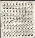 #DFS165 - Black buck Ashokan Watermark Definitive FullSheet Stamp India 9th Series Flora and Fauna (12) 20 Jul 2000