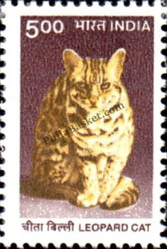 #DST171 - Leopard Cat Ashokan Watermark Definitive Stamp India 9th Series Flora and Fauna (12) 30 Apr 2000