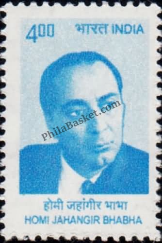 #DST182 - Homi Jahangir Bhabha Ashokan Watermark Definitive Stamp India 10th Series Builders of Modern India (13) 01 Mar 2009