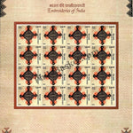 #FS1940-Embroideries of India - Sheetlet form- FullSheet (Set of 12) India MNH - 2019