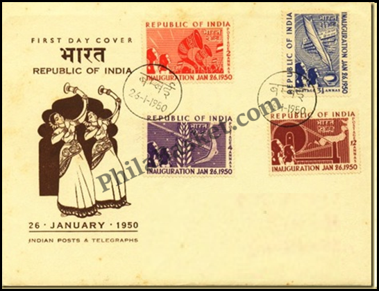 #FDC03 - Inauguration of Republic of India - First Day Cover - 1950 - Buy India Stamp - PhilaBasket.Com