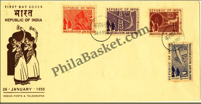 #FDC03 - Inauguration of Republic of India - First Day Cover - 1950 - Buy India Stamp - PhilaBasket.Com