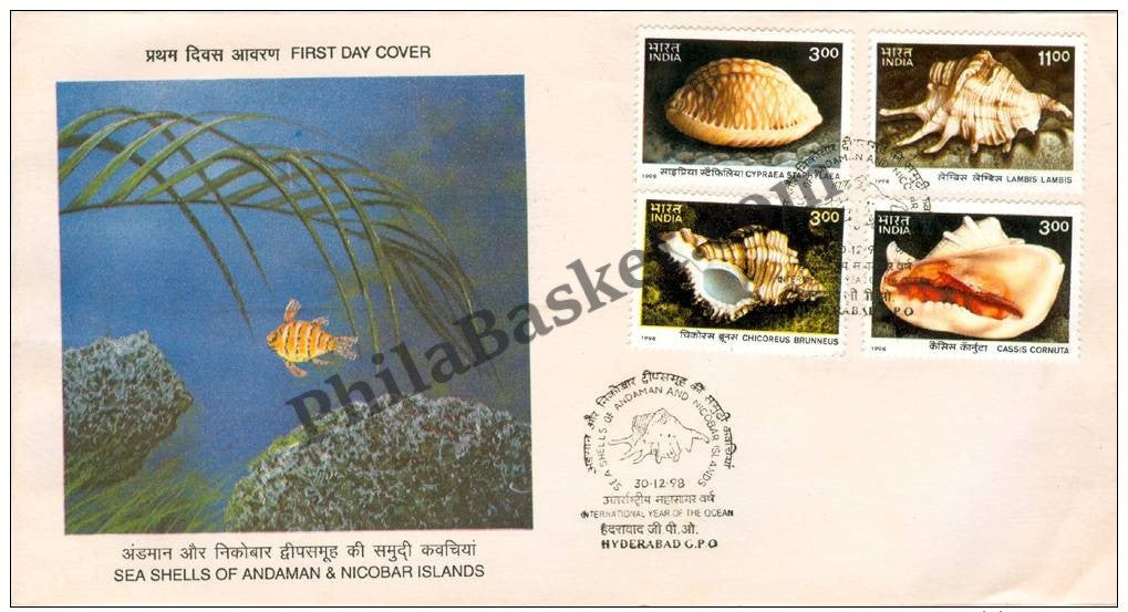 #FDC1046 - International Year of The Ocean - Cypraea Staphylaea - First Day Cover - 1998