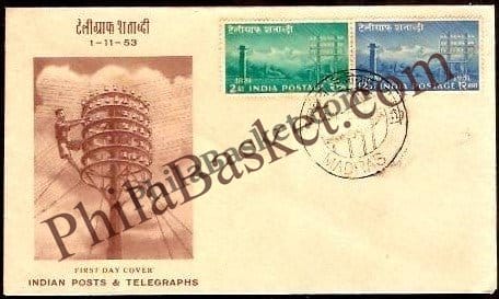 #FDC09 - Telegraph Centenary - First Day Cover - 1953 - Buy India Stamp - PhilaBasket.Com
