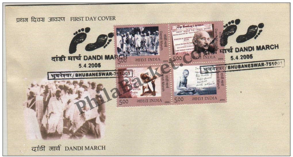 #FDC1295 - Dandi March (Set Block FDC) - First Day Cover 2005