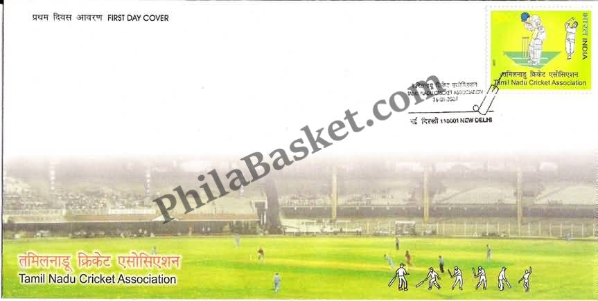 #FDC1373 - Tamil Nadu Cricket Association - First Day Cover - 2007