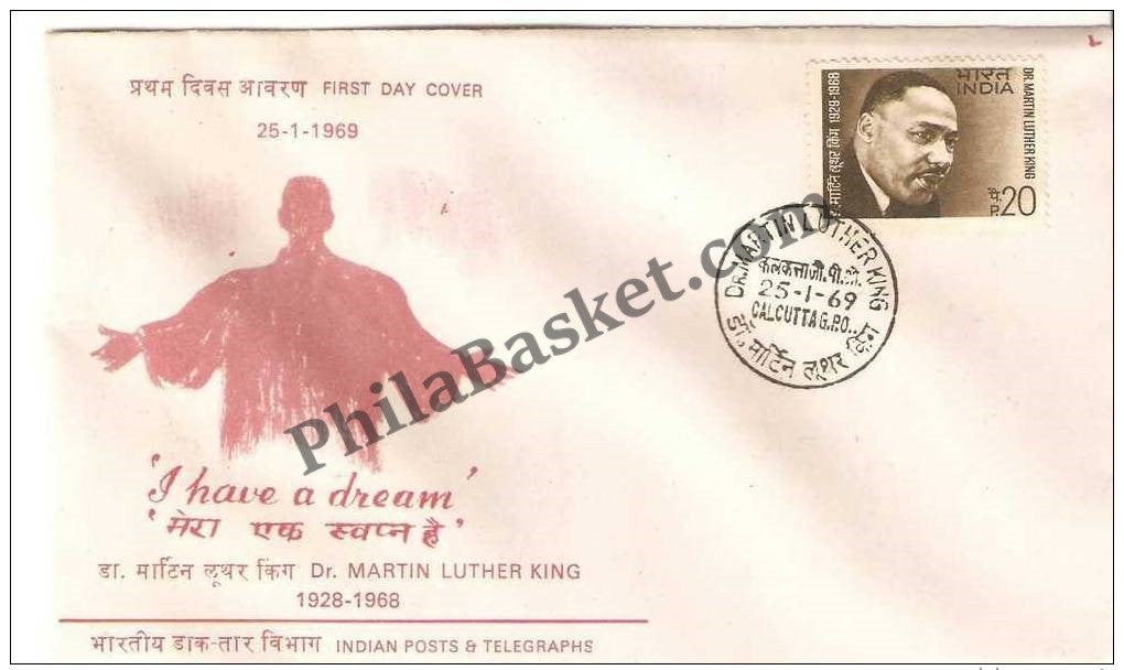#FDC156 Dr. Martin Luther King - First Day Cover - 25 Jan 1969