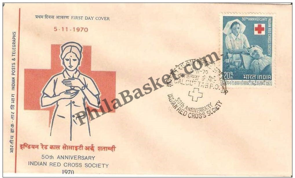 #FDC195 Indian Red Cross Society - First Day Cover - 1970