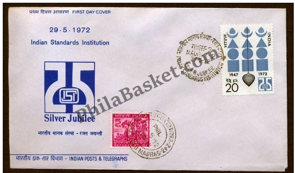 #FDC219 ISI Silver Jubilee - First Day Cover - 1972