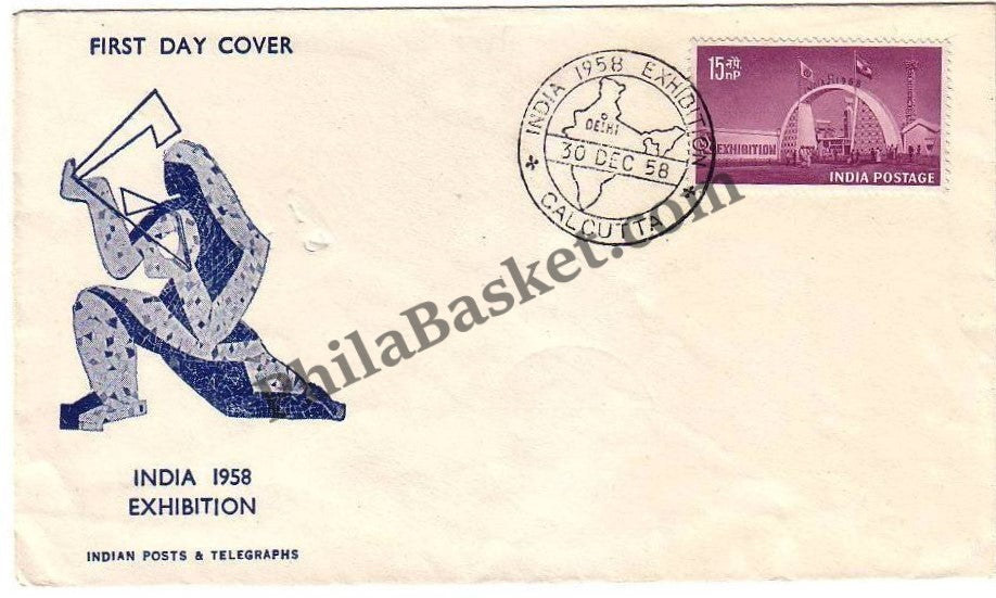 #FDC25 - India 1958 Exhibition - First Day Cover 1958