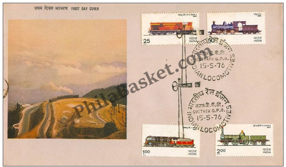 #FDC307 - Indian Locomotives - Diesel 1963 - First Day Cover - 1976