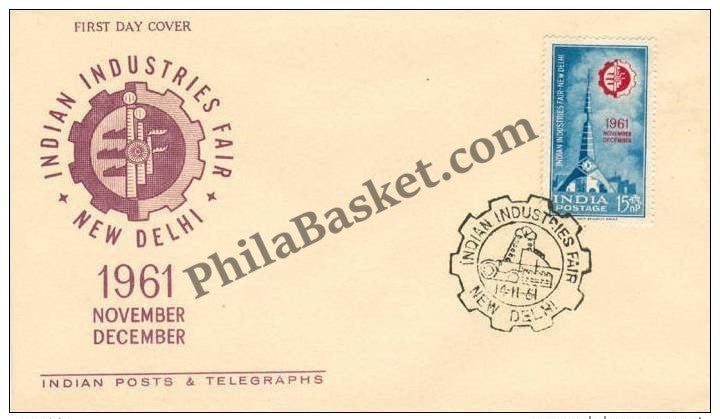 #FDC45 - Indian Industries Fair - First Day Cover - 1961 - Buy India Stamp - PhilaBasket.Com
