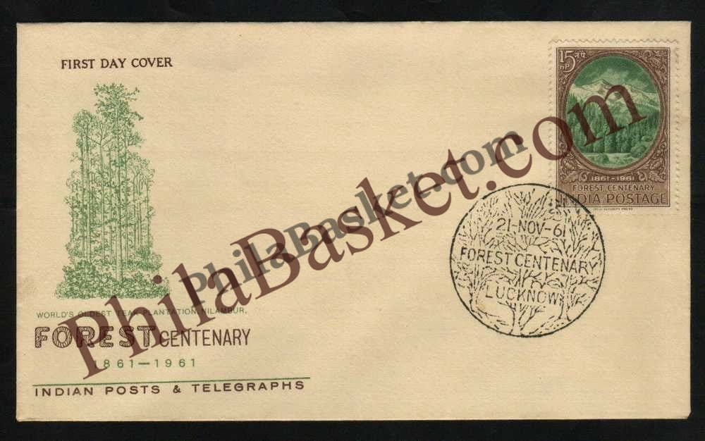 #FDC46 - Forest Centenary - First Day Cover - 1961 - Buy India Stamp - PhilaBasket.Com