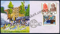 #FDC500 - IndiaS Struggle for Freedom - Quit India Resolution  - Meera Behn, Mahadev Desai - First Day Cover 1983