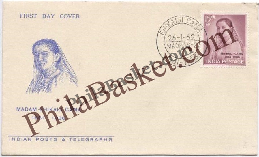 #FDC50 - Bhikaiji cama - First Day Cover - 1962 -PhilaBasket.Com