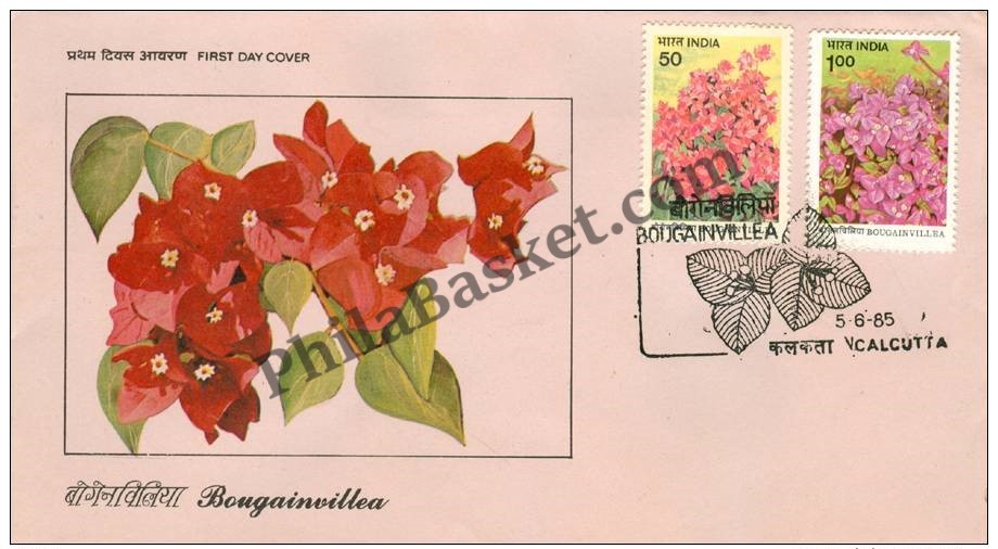#FDC548 Bougainvillea -Mahara - First Day Cover - 1985
