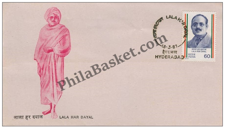 #FDC596 - Lala Haradayal - First Day Cover - 1987