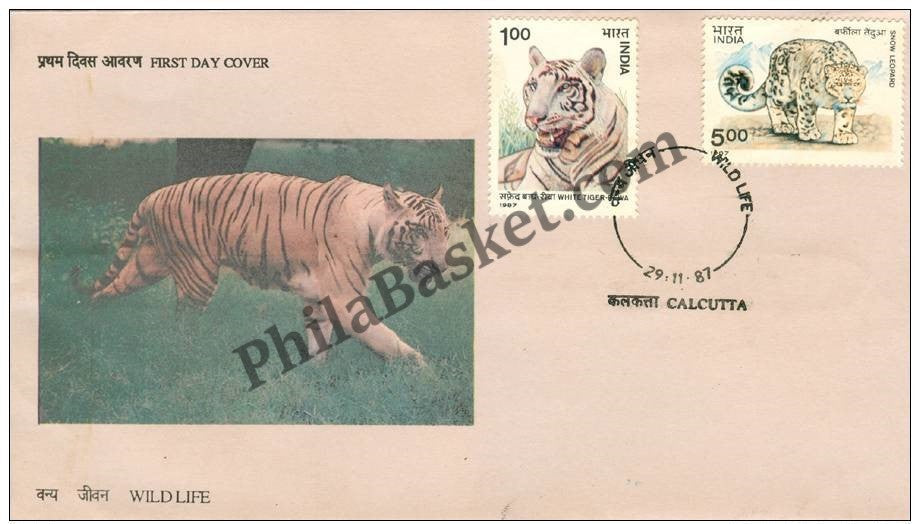 #FDC626 - Wild Life-White Tiger - First Day Cover - 1987