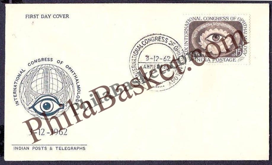 #FDC62 - International  Congress of Ophthalmology - First Day Cover - 1962 - PhilaBasket.Com