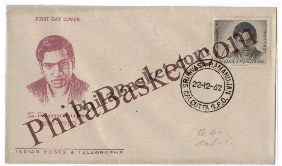 #FDC63 - Srinivas Ramanujan - First Day Cover - 1962 - PhilaBasket.Com