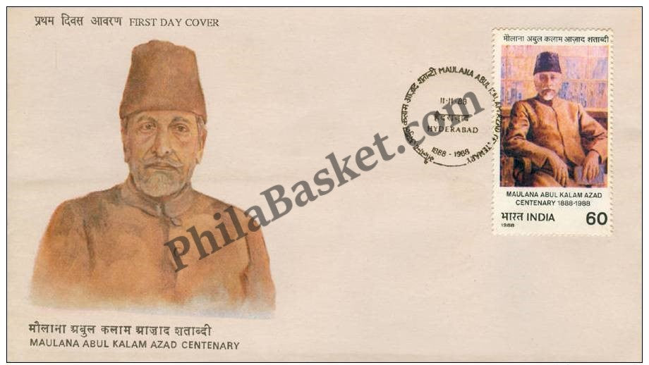 #FDC677 - Abul Kalam Azad - First Day Cover - 1988