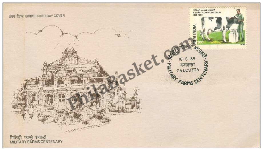 #FDC711 - Military Farms Centenary - First Day Cover - 1989