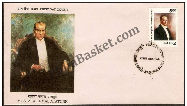 #FDC712 - Mustafa Kemal Ataturk - First Day Cover - 1989