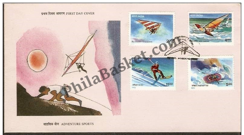 #FDC802 - Adventure Sports- Hang Gliding - First Day Cover 1992