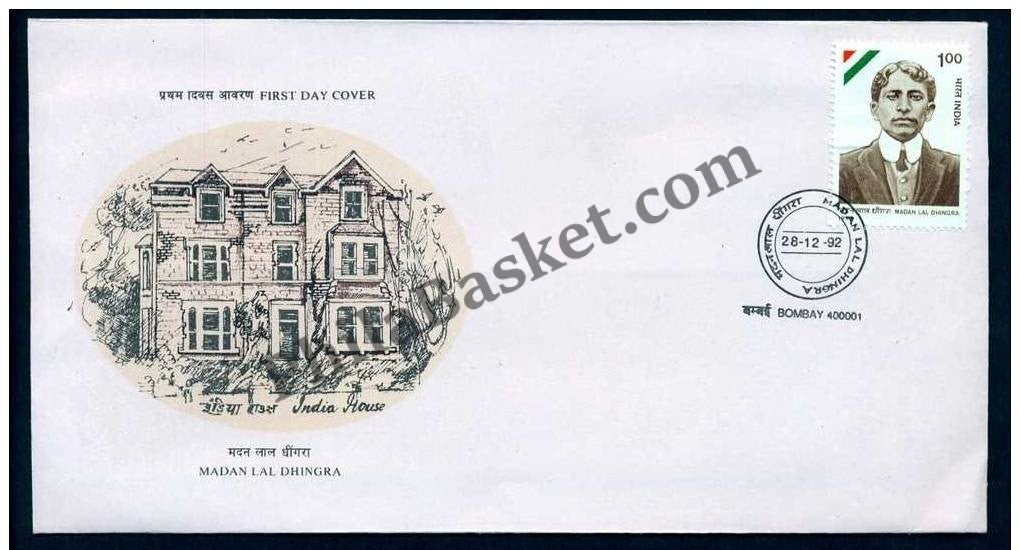 #FDC819 - Madanlal Dhingra - First Day Cover 1992