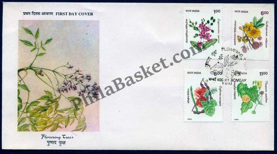 #FDC837 - Flowering Trees- Crepe Flower - First Day Cover 1993