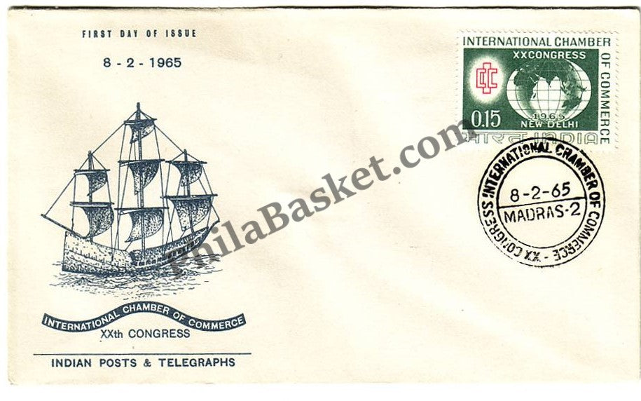 #FDC91 - International Chamber of Commerce - First Day Cover - 1965 - PhilaBasket.Com