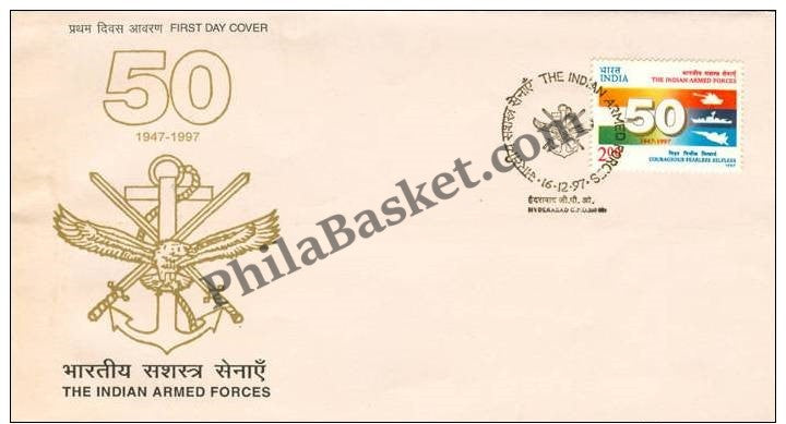 #FDC987 - 50 Years of Armed Forces - First Day Cover - 1997