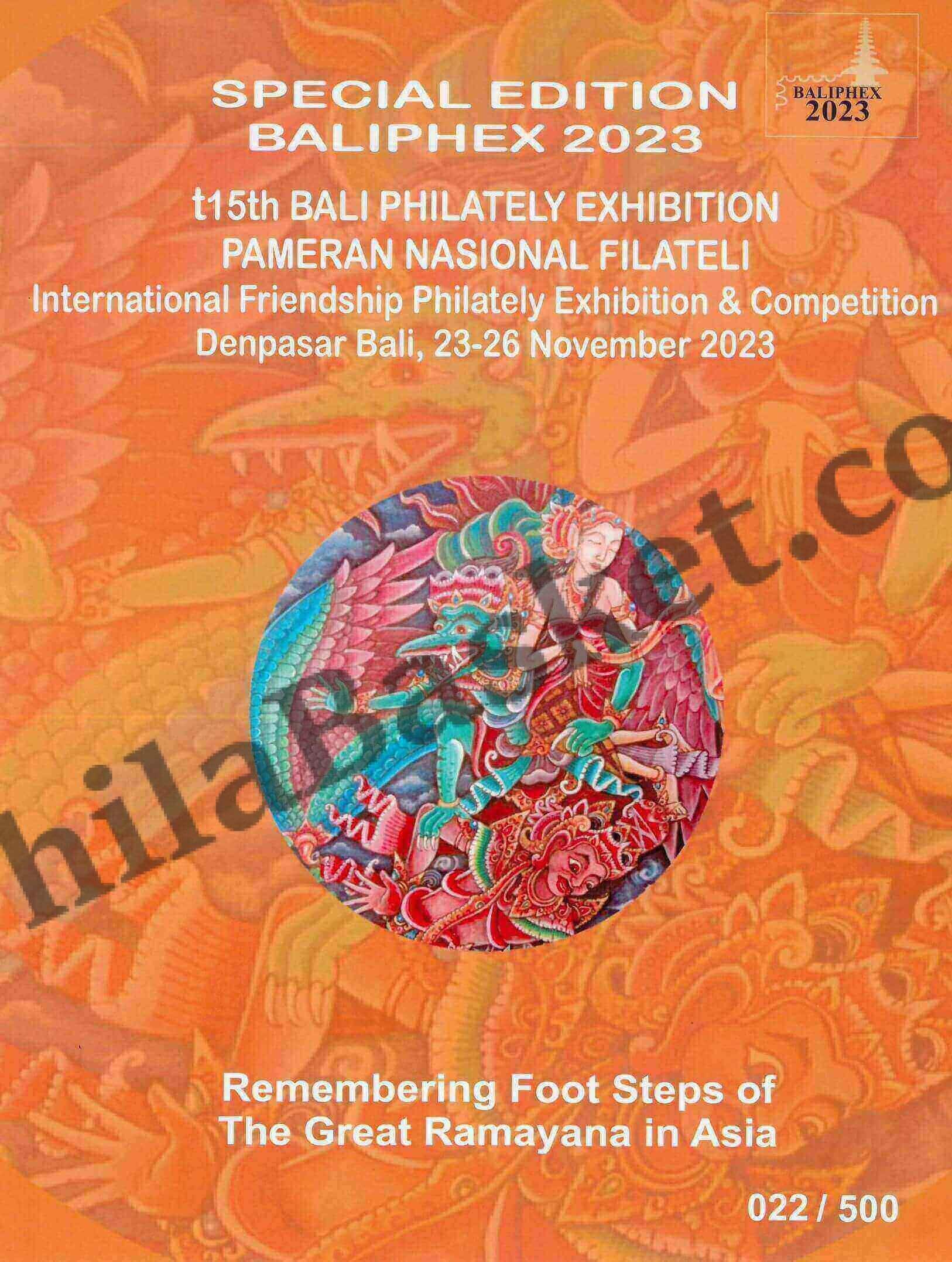 #FI93 - The Great Ramayana Rare Complete set (7 Sheet,4 MS, 7 FDC,6 Postcards) - Miniature on FDC - Indonesia - 23 Nov 2023