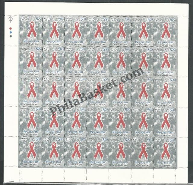 #FS1371-World Aids Day - FullSheet  India MNH - 2006