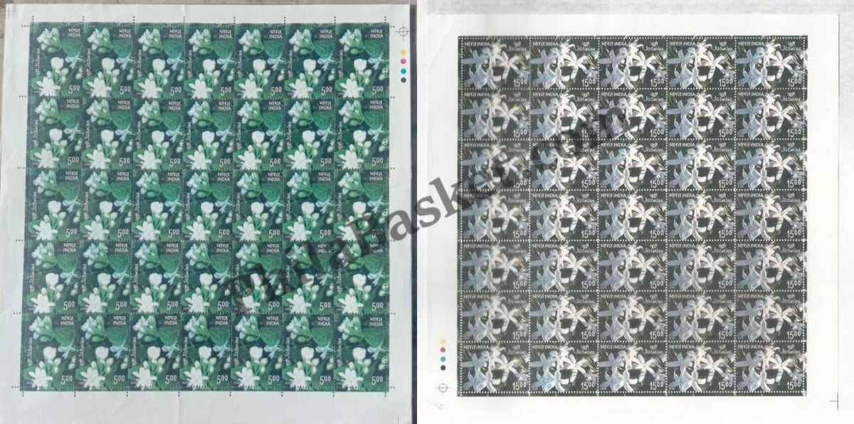 #FS1419-Jasmine- FullSheet (Set of 2) India MNH - 2008