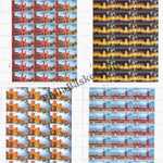 #FS1495-Indian Railway Stations - (Old Delhi, Chennai, Mumbai CTS, Howrah )- FullSheet (Set of 4) India MNH - 2009