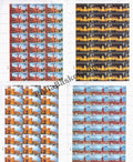#FS1495-Indian Railway Stations - (Old Delhi, Chennai, Mumbai CTS, Howrah )- FullSheet (Set of 4) India MNH - 2009