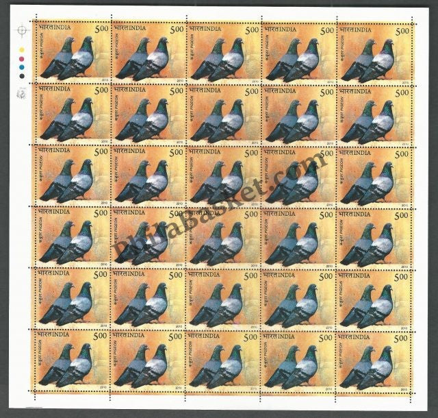 #FS1556-Pigeon & Sparrow- FullSheet (Set of 2) India MNH - 2010